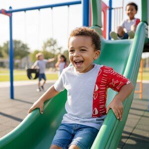 Kids Gray & Red Graphic T-Shirt | Boys Size 3T Casual Tee